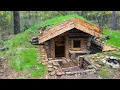 How to build HOUSE UNDERGROUND from START to FINISH 15 days in the forest. WOODWORKING