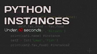 Python Instances in 60 seconds