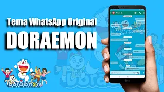 tema whatsapp original doraemon terbaru bisa rubah gelembung chat