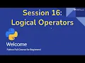 Python for Beginners Logical Operators