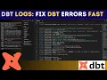 How To Troubleshoot DBT Errors How to View DBT Logs CLI dbt log