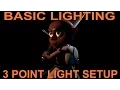 Maya Renderman Basic Lighting - 3 Point Light Setup