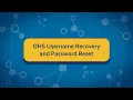 Ontario Health Study username recovery and password reset