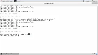 Linux - Arithmetic operators