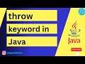 throw keyword in Java in Hindi