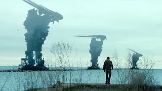 arrived aliens place gigantic robots along cities perimeter to control mankind