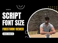 Script font size in Firestorm Second Life