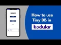 How to use Tiny DB in kodular Free aia Kodular SM coder