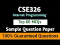 Top MCQs of HTML CSS and JavaScript CSE326 LPU