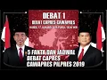 5 FAKTA DAN JADWAL DEBAT CAPRES CAWAPRES PILPRES 2019