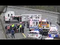 NJ State Police operate at an accident on Route 80 East with Totowa EMS West Paterson EMS