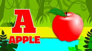 Phonics Song 2 with TWO Words in 3D - A For Apple🍎🍏- ABC Alphabet Songs with Sounds for Children's