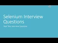 Selenium Script to login a Webpage Testing Interview Questions 1-2 yr exp