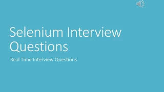 Selenium Script to login a Webpage Testing Interview Questions 1-2 yr exp
