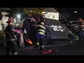 Car Goes Airborne Overturns After Hitting Parked Vehicles In Copiague Overnight