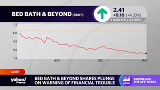 Bed Bath Beyond stock plunges on substantial financial warning