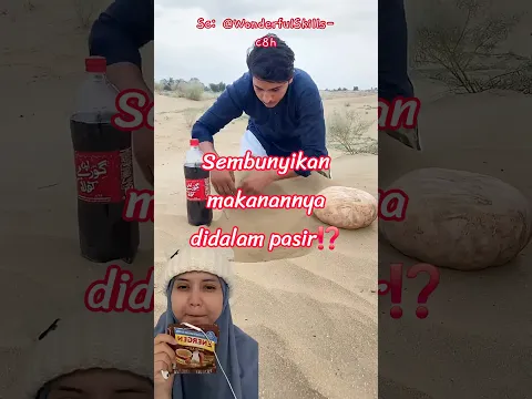 sembunyikan makanannya didalam pasir⁉️ WonderfulSkills-c8h