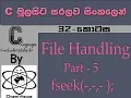 C Language Sinhala By ChamiViews Part 32 - fseek