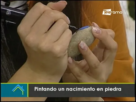 Nacimientos pintados en piedra, nueva alternativa para esta Navidad