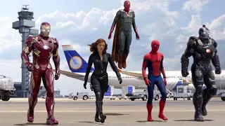 captain america civil war airport fight part 2 in telugu super heroes avengers ironman viral trend 