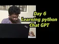 Day 6 python learning 1 hr using chatgpt learning python bharathithasan devops