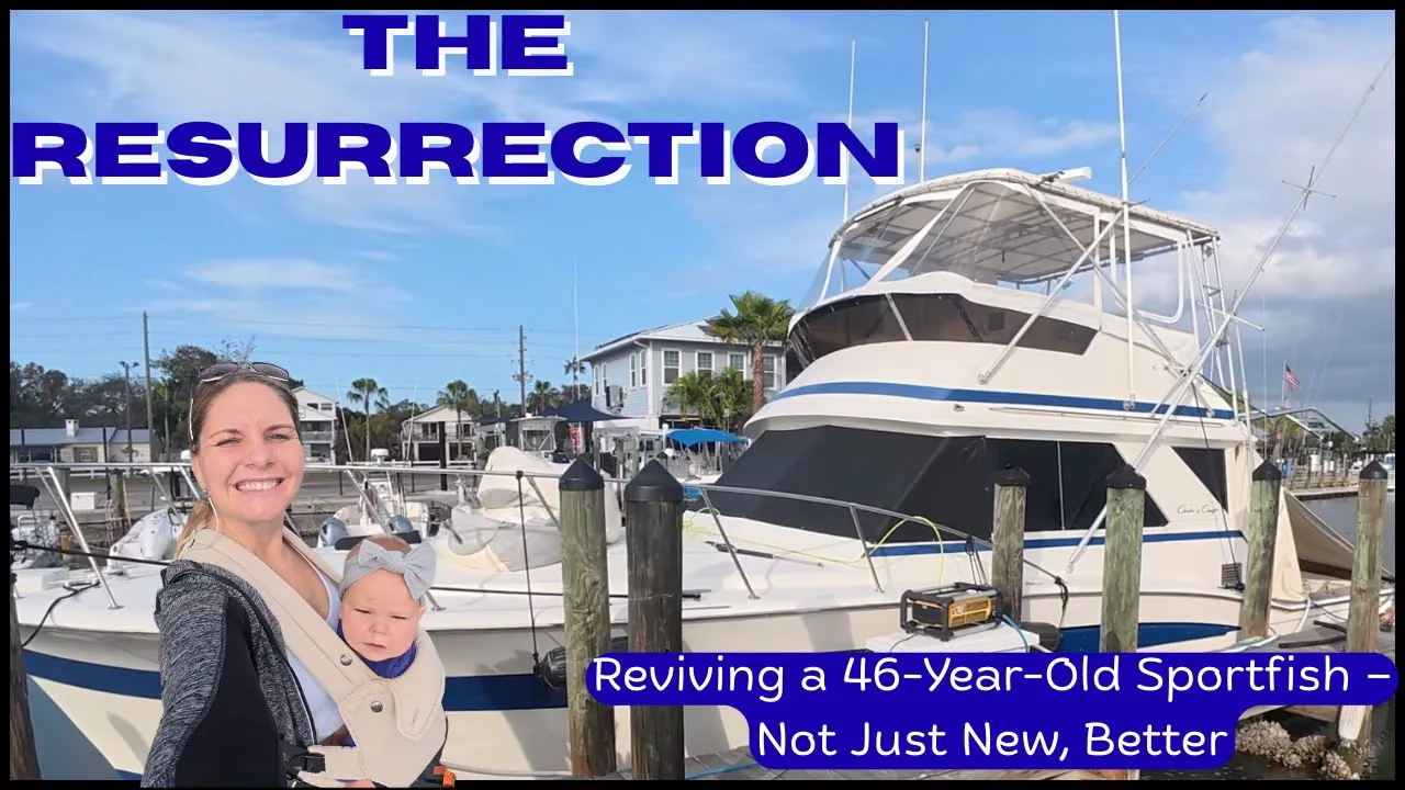 Bringing my Rare 45 Foot Chris Craft Sportfish back to Life | One of 82 Hulls Made | "Lady J"