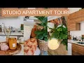 STUDIO APARTMENT TOUR BOHO EARTHY MODERN