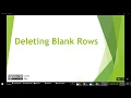 Deleting Blank Rows in VBA