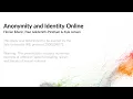 Anonymity and Identity Online Ederer Goldsmith-Pinkham Jensen NBER SI presentation re EJMR