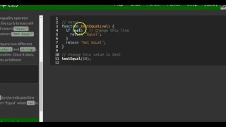 Comparison with the Equality Operator freeCodeCamp Basic Javascript