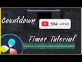 EASY Countdown Timer in Davinci Resolve 16