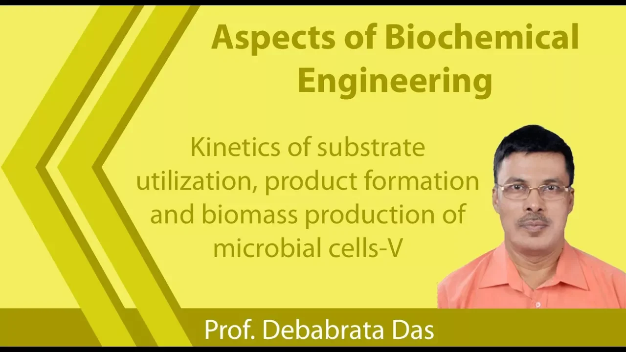 Lecture 35: Kinetics of substrate utilization, product formation and biomass production of microbial