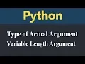 Variable Length Argument in Python Hindi