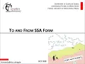 Static Single Assignment Form - Part 2