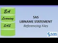 SAS LIBNAME statement