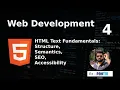 Web Development Hindi HTML Text Fundamentals Structure SEO and Accessibility Ep - 04 2024