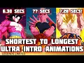 Lagu Shortest To Longest Ultra Intro Animations In Dragon Ball Legends