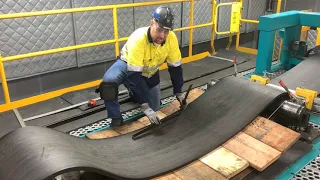 Squaring a belt