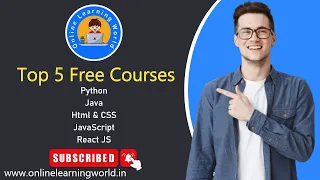 Free Python Java HTML CSS JavaScript React JS Top 5 courses with free certificate