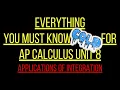 AP Calculus AB BC Unit 8 EVERYTHING You MUST Know 2026
