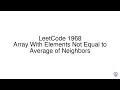 LeetCode 1968 Array With Elements Not Equal to Average of Neighbors