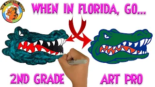How to Draw Florida Gators Logo Easy