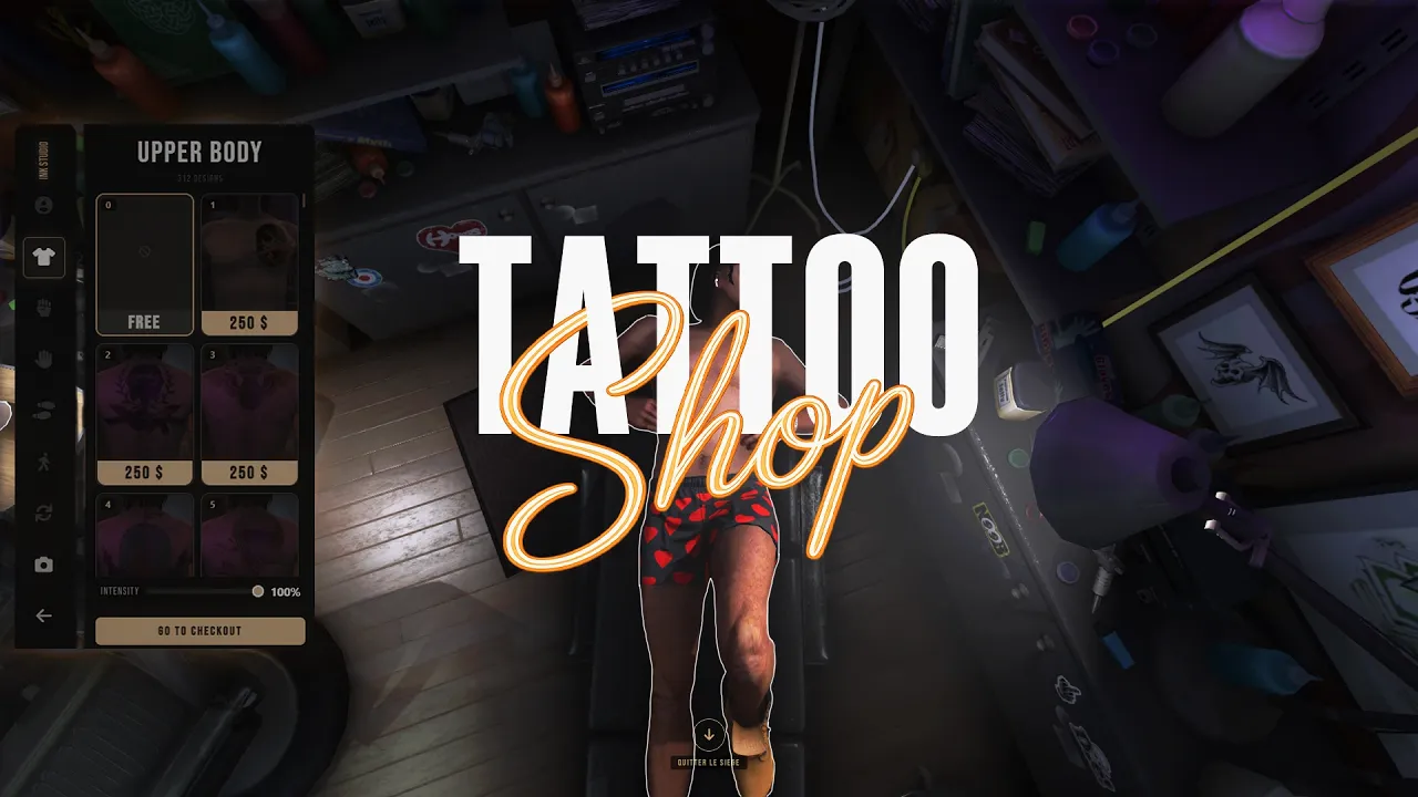Advanced Tattoo Shop & Tattoo Job Script | BestUI & Immersive Experience | FiveM
