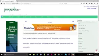 Difference between String StringBuffer and StringBuilder - javapedia net
