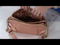 B Makowsky Glove Leather Double Zip Top Shoulder Bag w Chain Detail on QVC