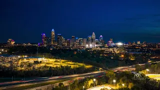 Charlotte NC Skyline Sunset Drone Hyperlapses 2026