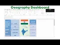 Interactive Geography Dashboard in Excel Maps Flags Data Visualization