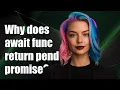 Why does await function return pending promise