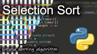 Selection Sort Background Python Code
