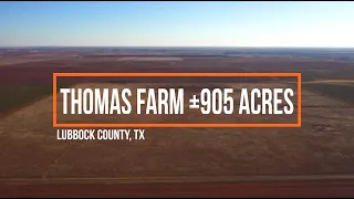 Thomas Farm Lubbock County TX 905 Acres